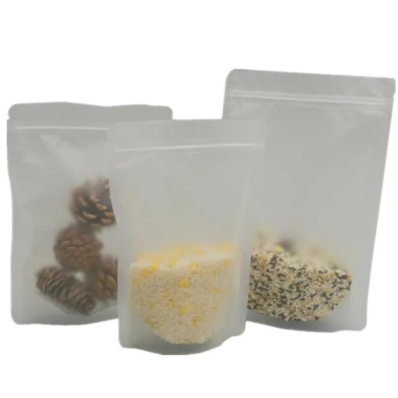 15x22cm Food packaging matte dry fruit transparent plastic bag