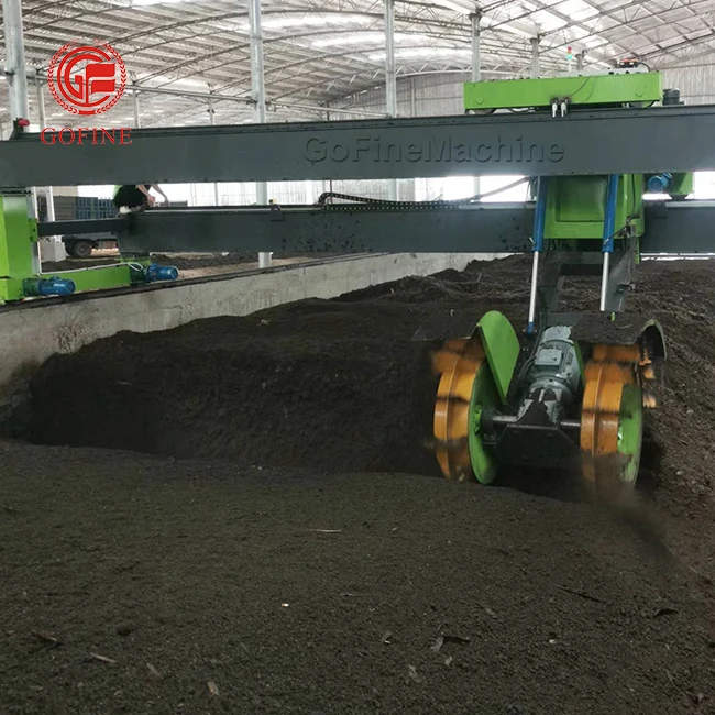 Energy saving paddle type bio organic fertilizer compost machine