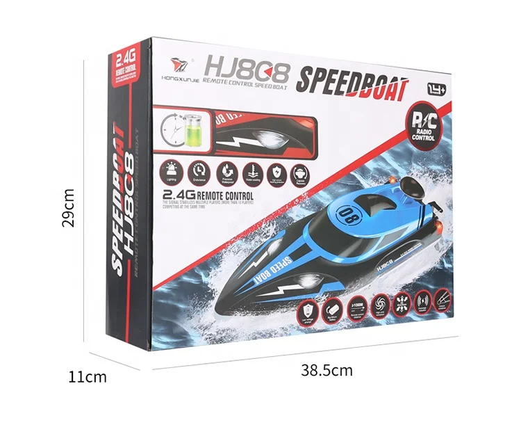 Amiqi Hj808 Hot Sale 2.4G Premium Quality Rc Boat 25Km/H High Speed Remote Control Racing Ship Water Speed Boat Model Toy