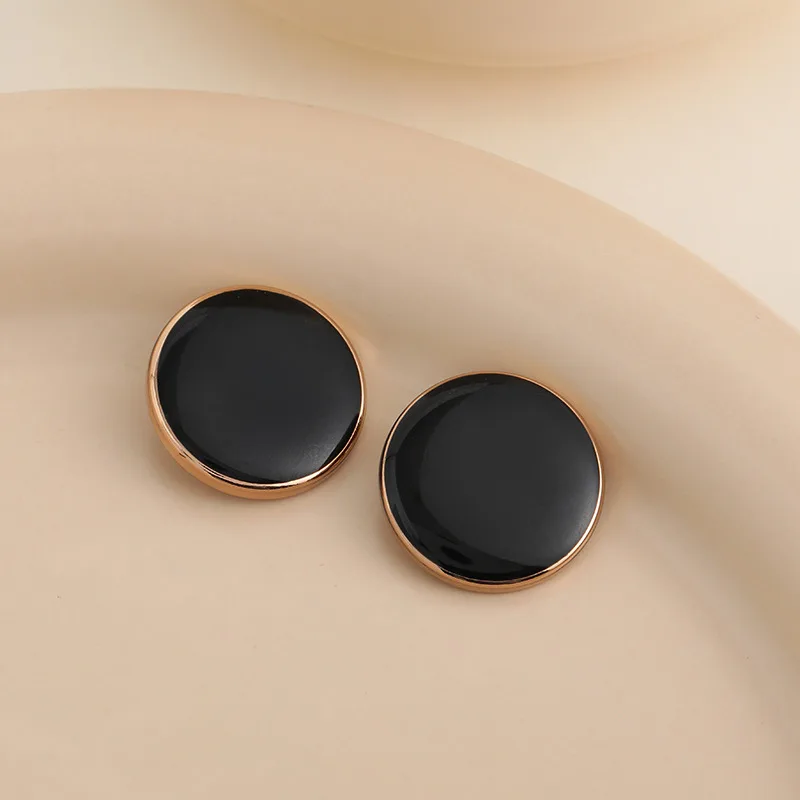 Manufacture accessories good quality custom logo alloy brass metal round thread sewing buttons