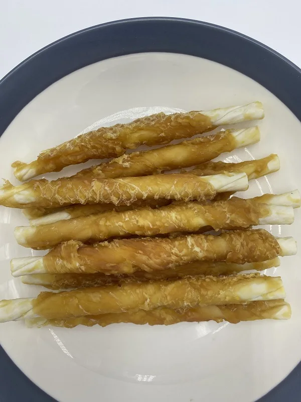 Натуральные чипсы для утки и мяса собак отбеленные палочки из воловьей кожи жевательные органические