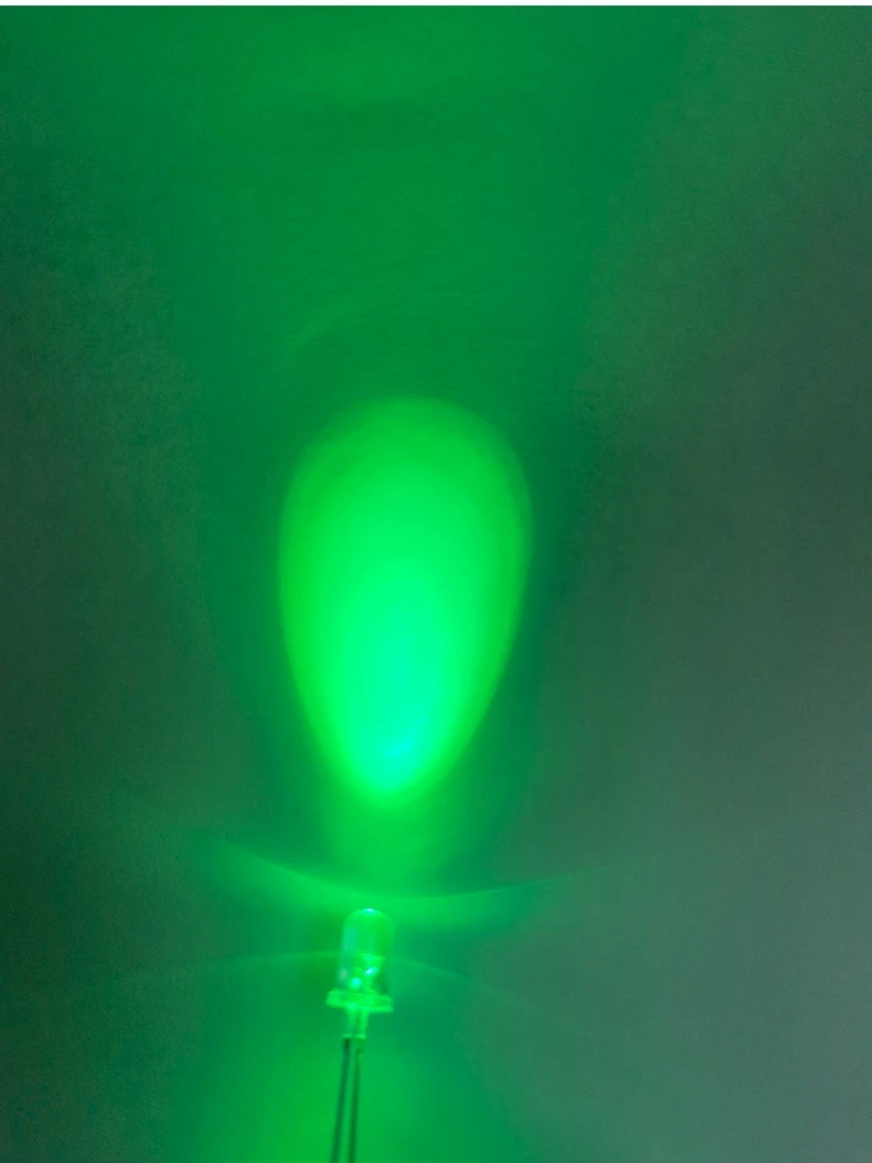 HG 5mm green light led diode round shape transparent lens long pins 25 degree for advertising lighting board led diode