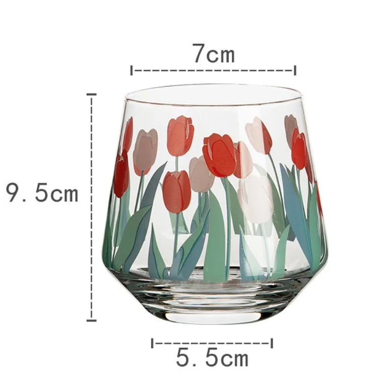 280ml tulip flower glass domestic water cup