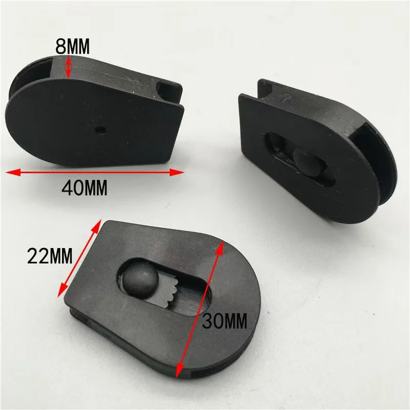 Plastic Wheeled Cord Lock sliding Clamp Toggle Stopper for Paracord spring oval 2 hole pulley adjustable universal shoe buckle