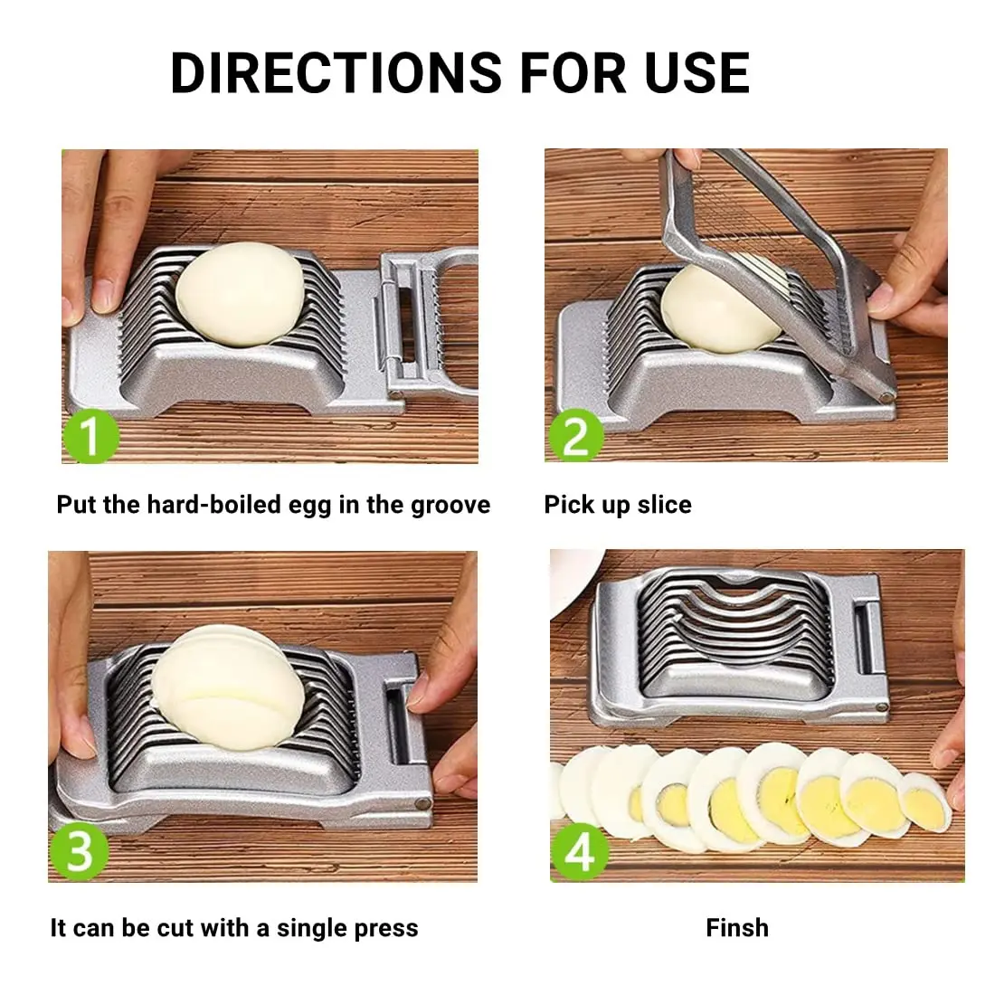 Household Stainless Steel Wire Boiled Egg Slicer Rectangular Eggs Slicing Aluminium Alloy Egg Cutter