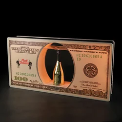 New metal ring wine seat LED white liquor Holder Display racks bottles Presenter wine Decoration Glorifier for Bar KTV