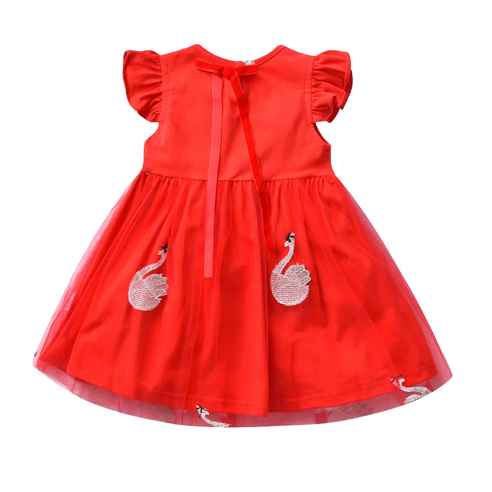 Baby Girls Ruffle Cute Dress Princess Mesh Party Sundress with Headband