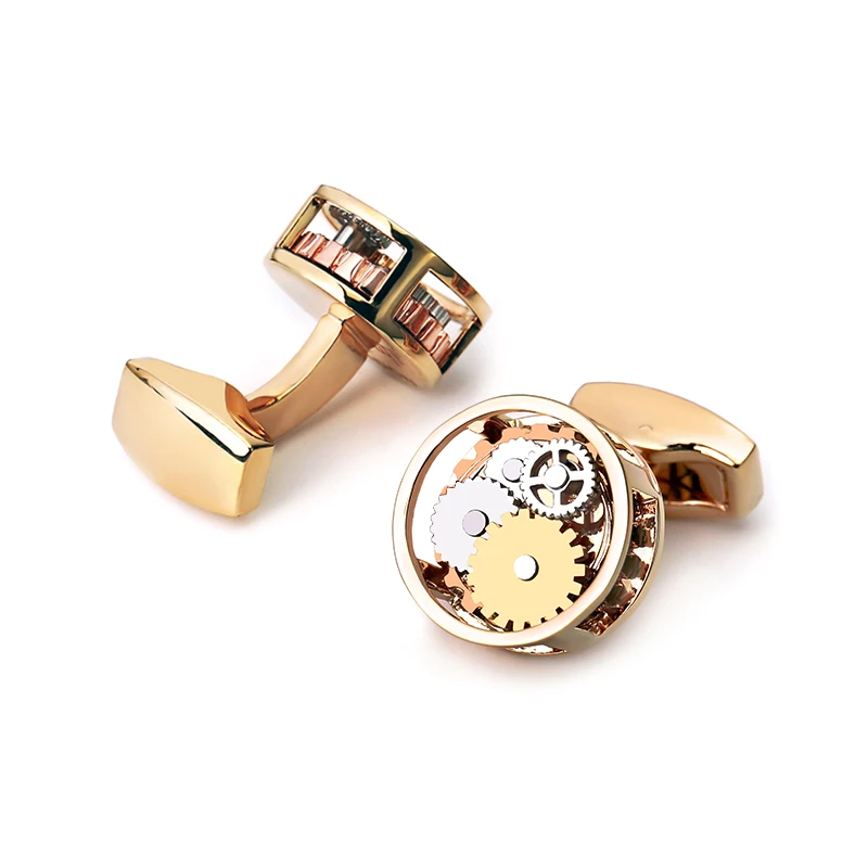 2024 new boyi Luxury Cufflink Cuff Links Men Cufflinks Manufacturer Supplier Customised Logo Mechanical Gear Metal Decoration