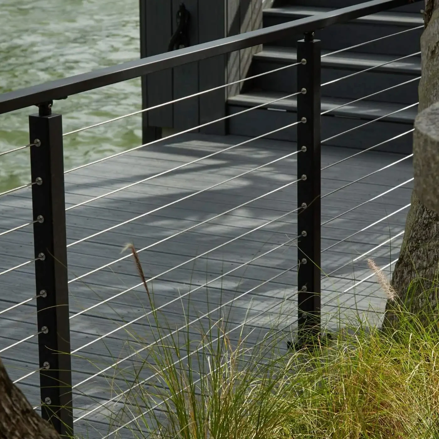 Interior and Exterior 304/316 Stainless Steel Wire Rope Cable Railing