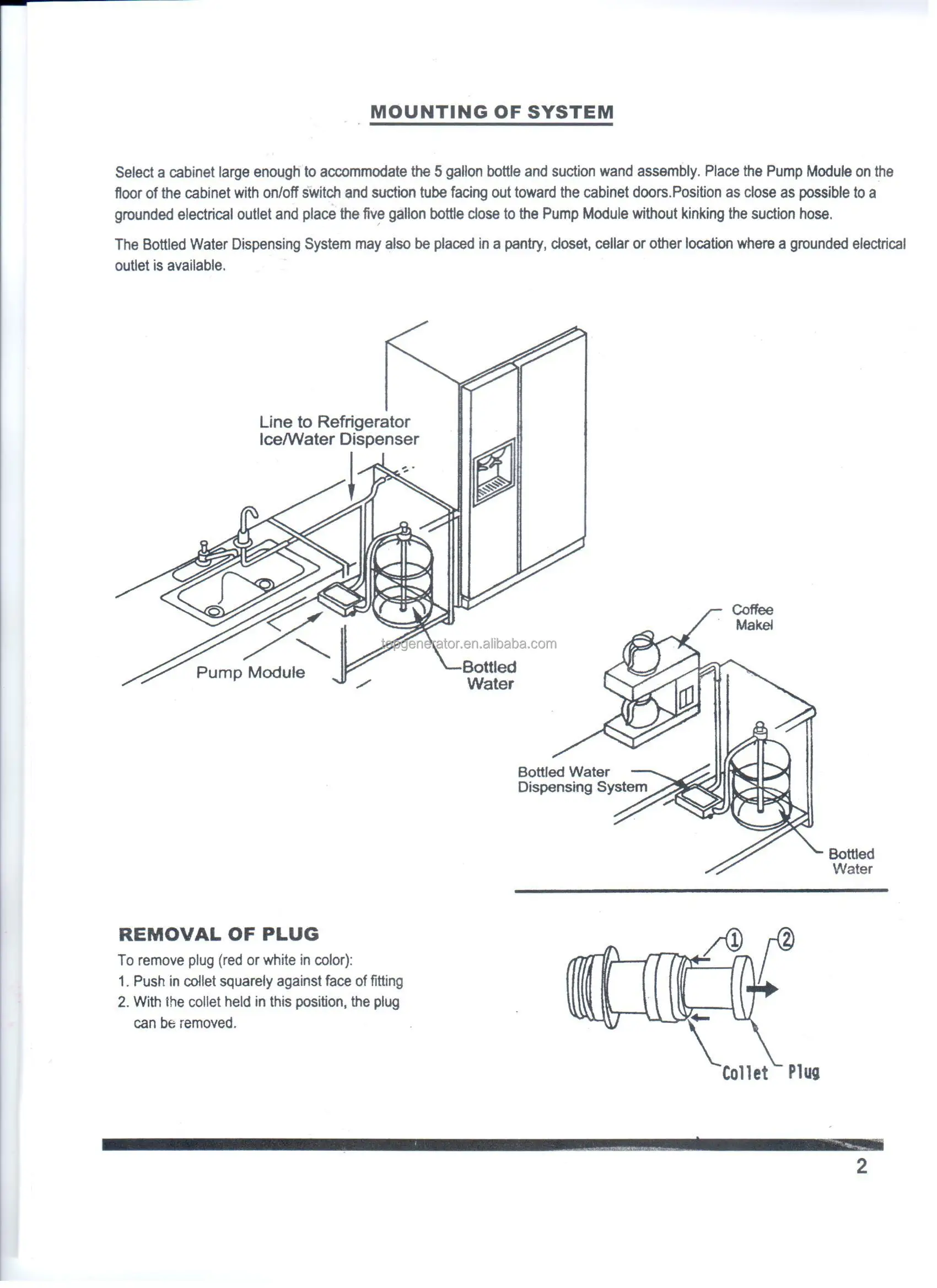 12VAC BW5005-000A Bottled Water Dispenser