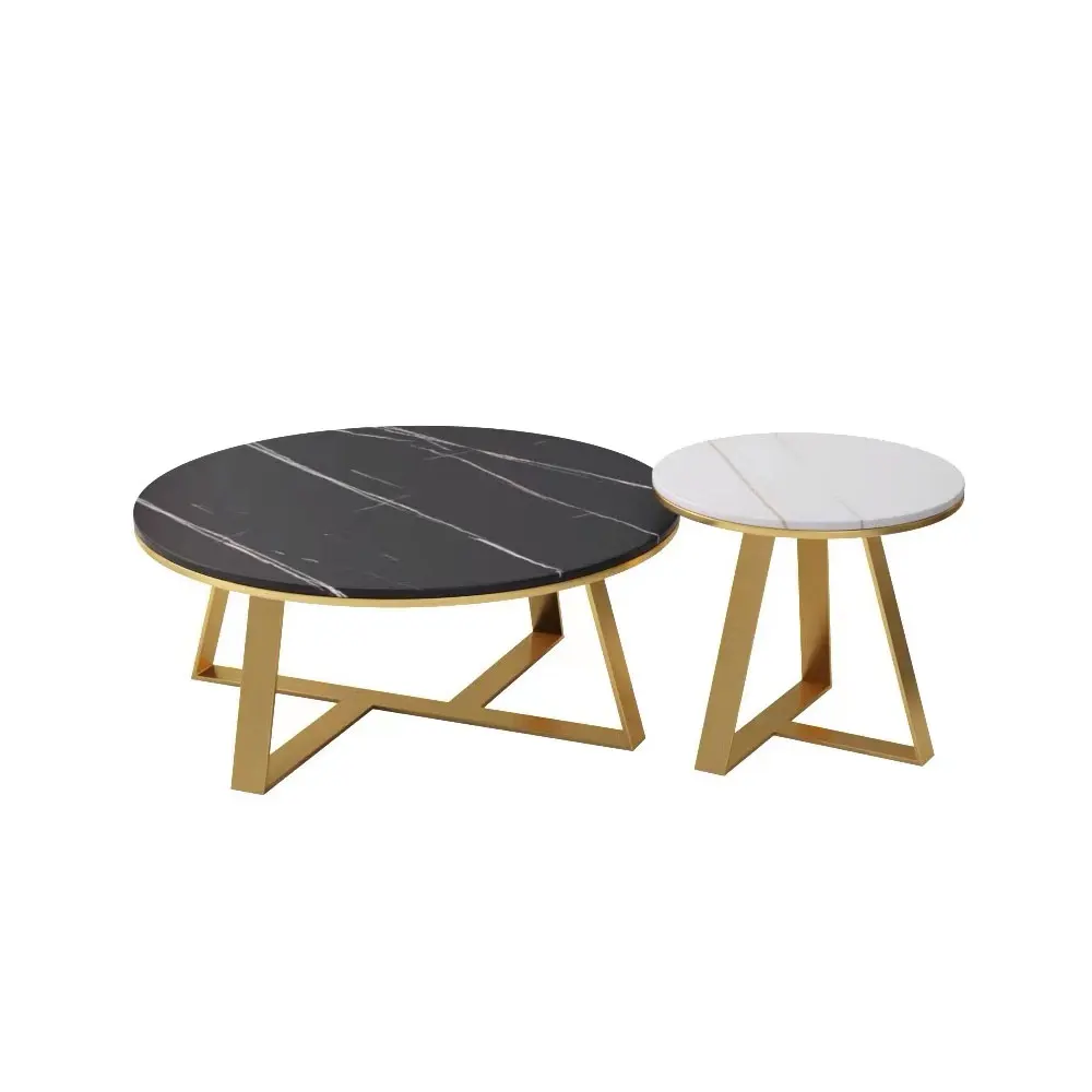 marble high end coofee round coffee table set marble block round mirror wholesale hotel contemporary coffee table