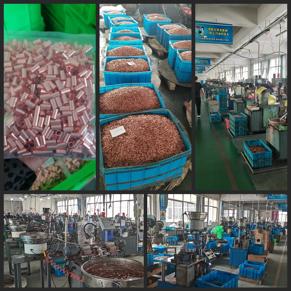 Wholesale BN Copper Wire Ferrules Copper Crimp Connector Non Insulated Electrical naked Butt Terminal Assortment