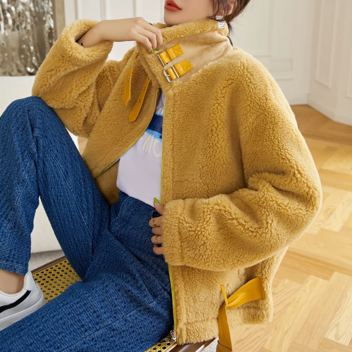 Winter Faux Fur Lamb Women Coat Outwear Coats For Men Winter Brand