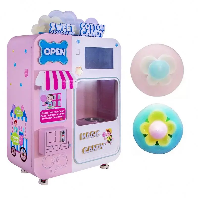 Hot Commercial Cheap Automatic Popcorn And Cotton Candy Floss Machine With Cart