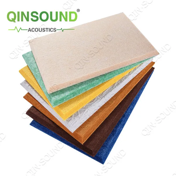 Qinsound hottest factory sale soundproof panel acoustic panel decoration wall panel 100% polyester fiber