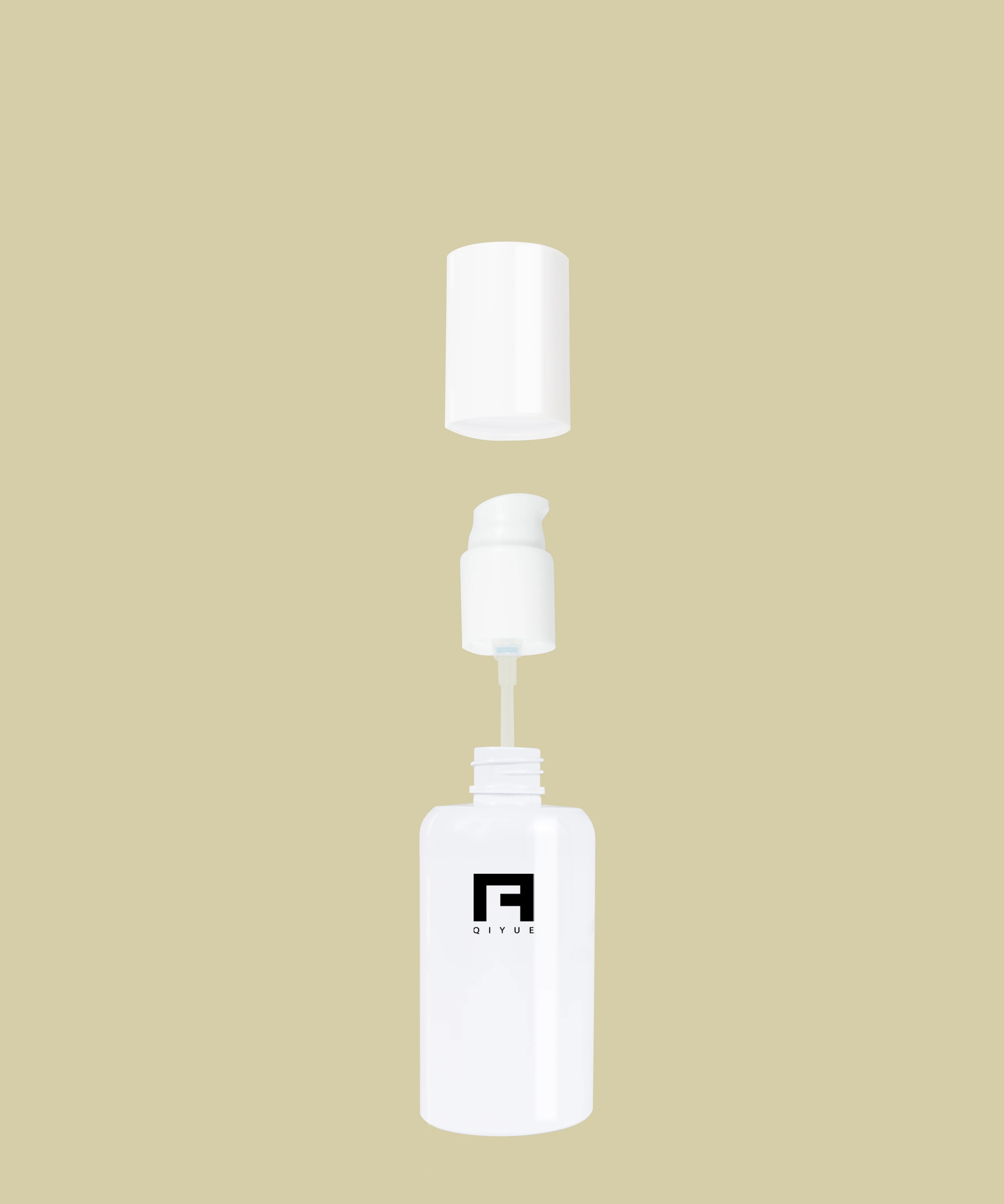 pet cosmetic liquid soap dispenser packaging for cosmetics moq 50ml  white skin care white luxury round bottle