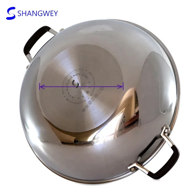 All Clad Heavy Body 3 Layer Stainless Steel Nonstick Chinese Wok Kitchenware Set