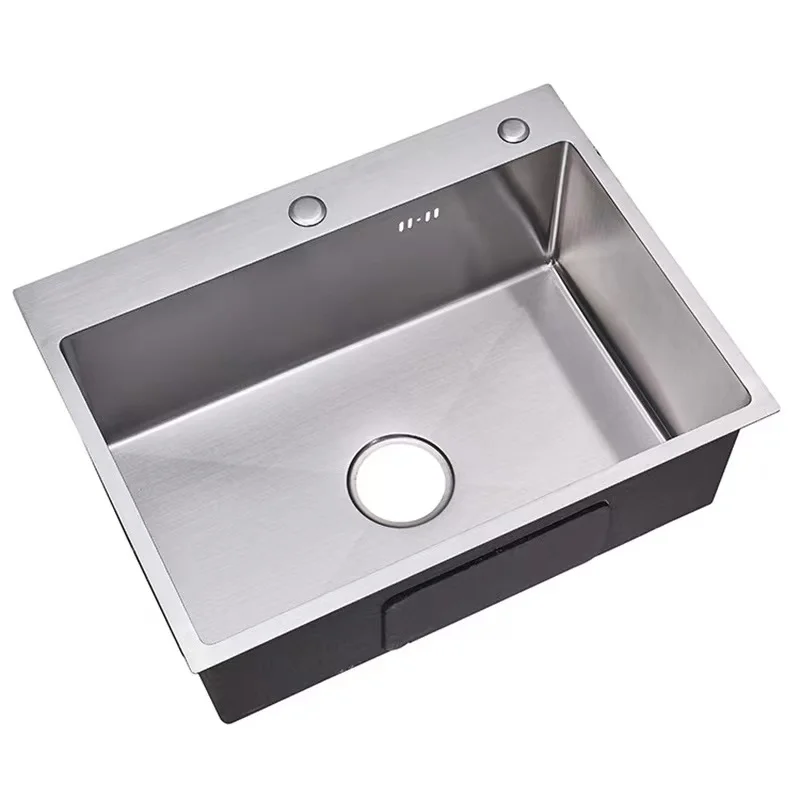 Hot Sale Deep Basin Nano Single Bowl Stainless Steel Brushed Handmade Kitchen Undermount Sink