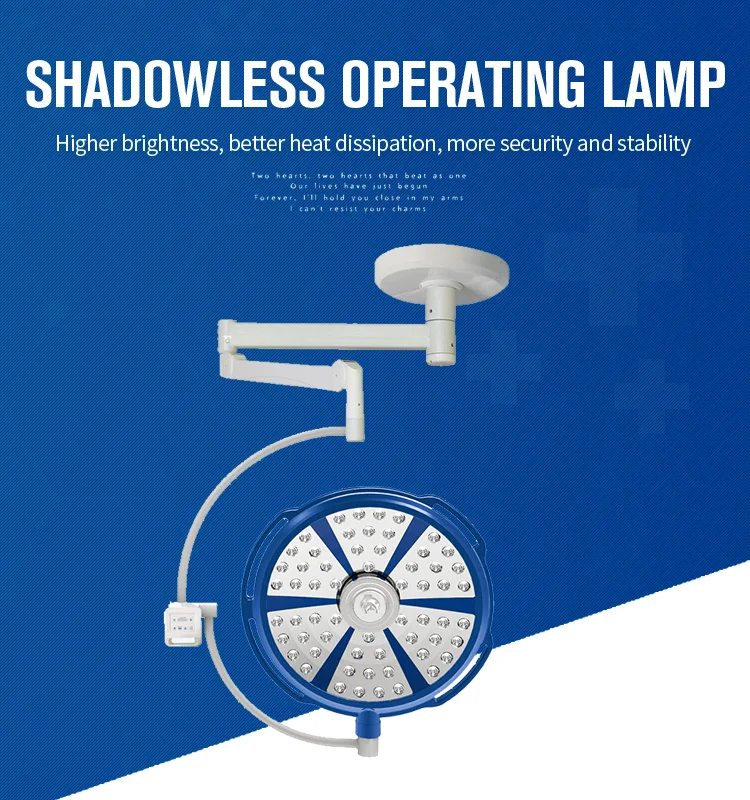 Single head 700mm ceiling medical LED shadowless operating lamp hospital surgical exam light price