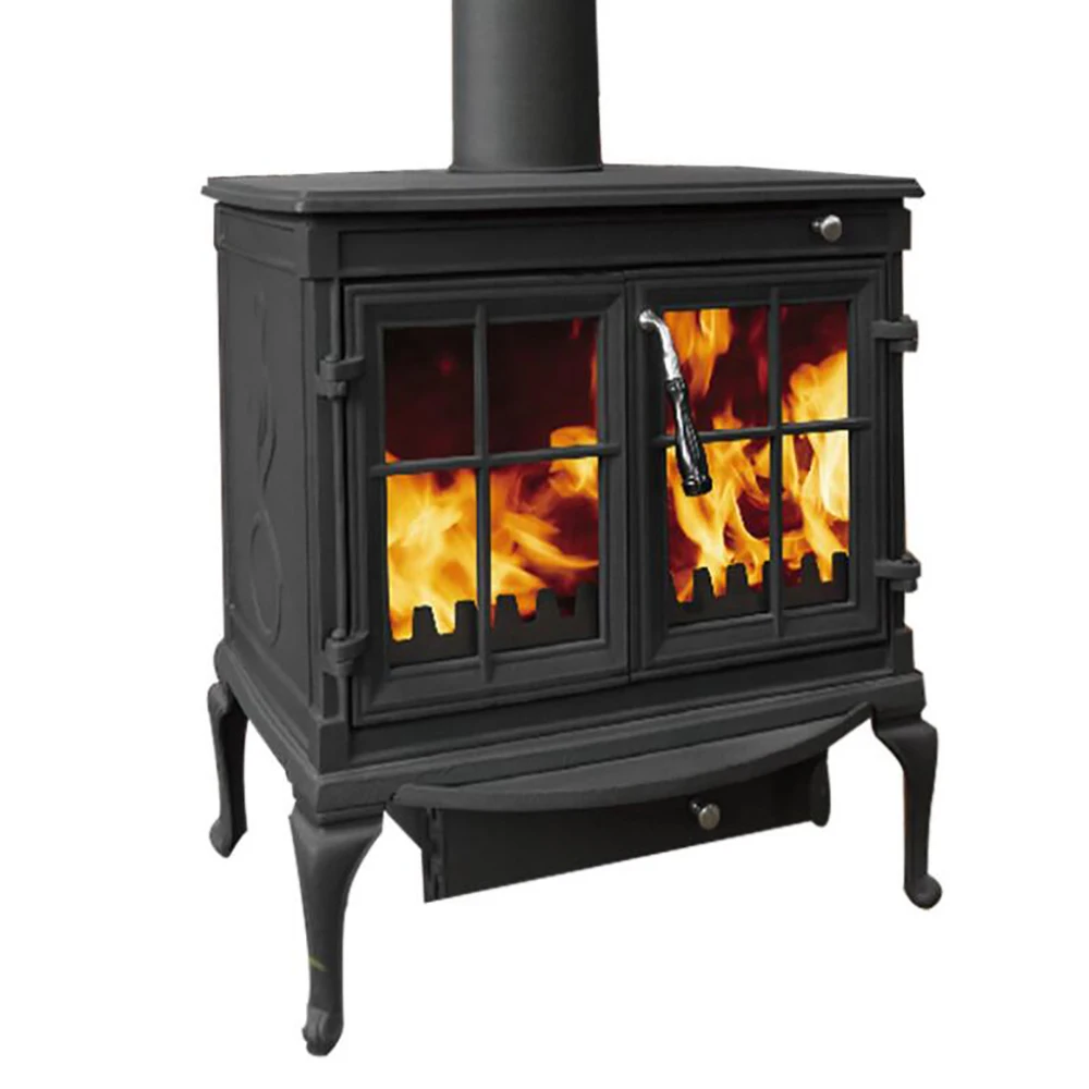 European style cast iron fireplace modern household independent heating wood burning fireplace