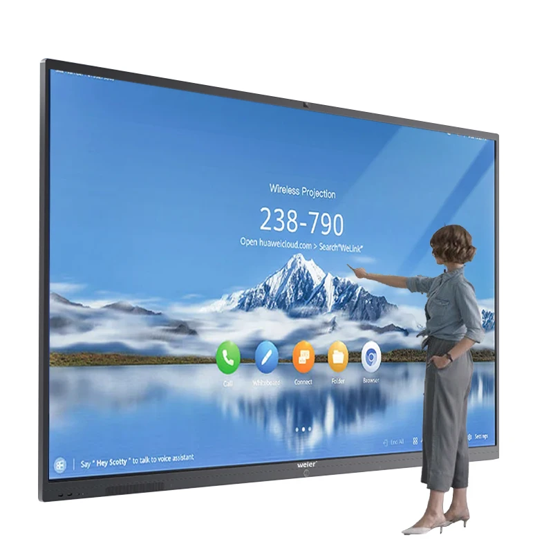 55 65 75 85 98 inches interactive touch screen monitor infrared touch interactive flat panel display 4k android 13 8+128G