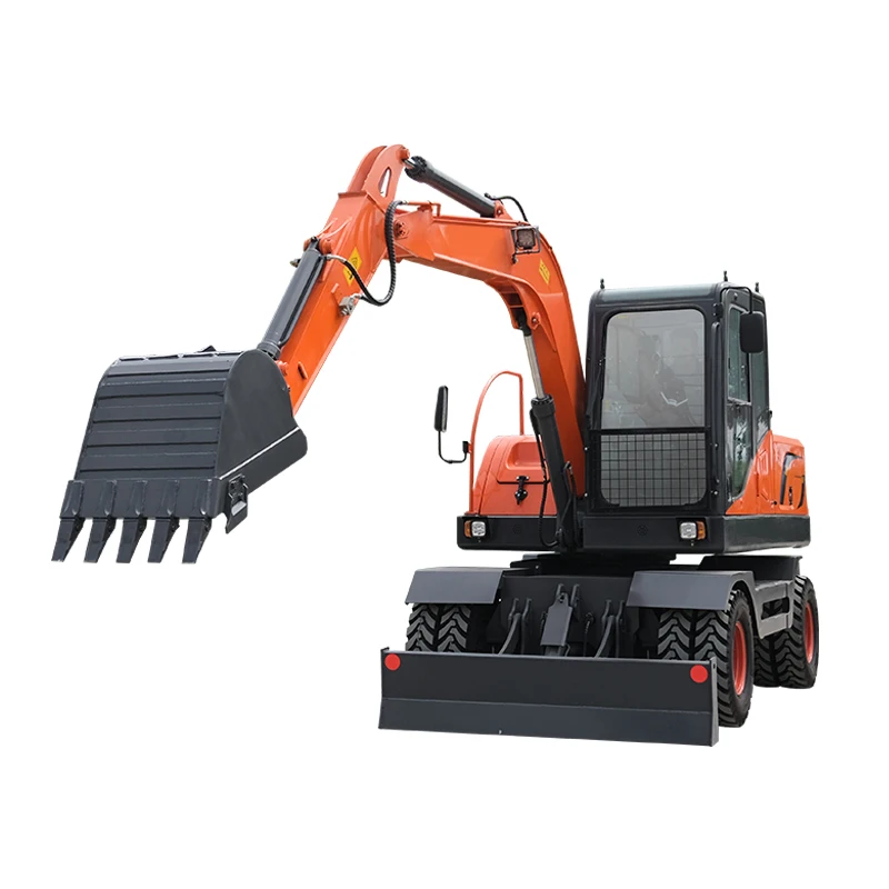 four-wheel drive mini excavator 8 ton wheel hydraulic excavator
