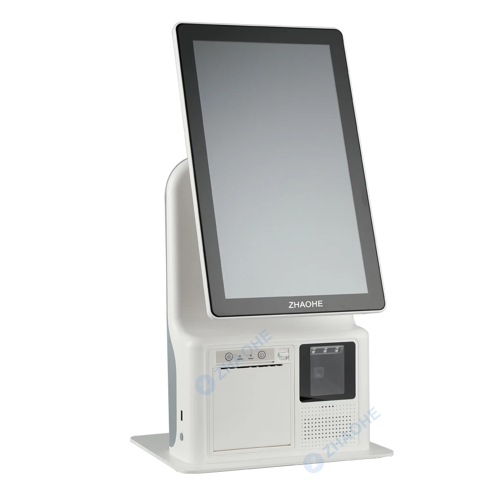 15.8inch  HD touch screen tablet pos kiosk with thermal printer for retail  self orfering food kiosk