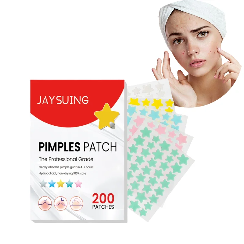 star face pimple patches hydrocolloid acne 200pcs/box pimples patch for  acne exudate to promote