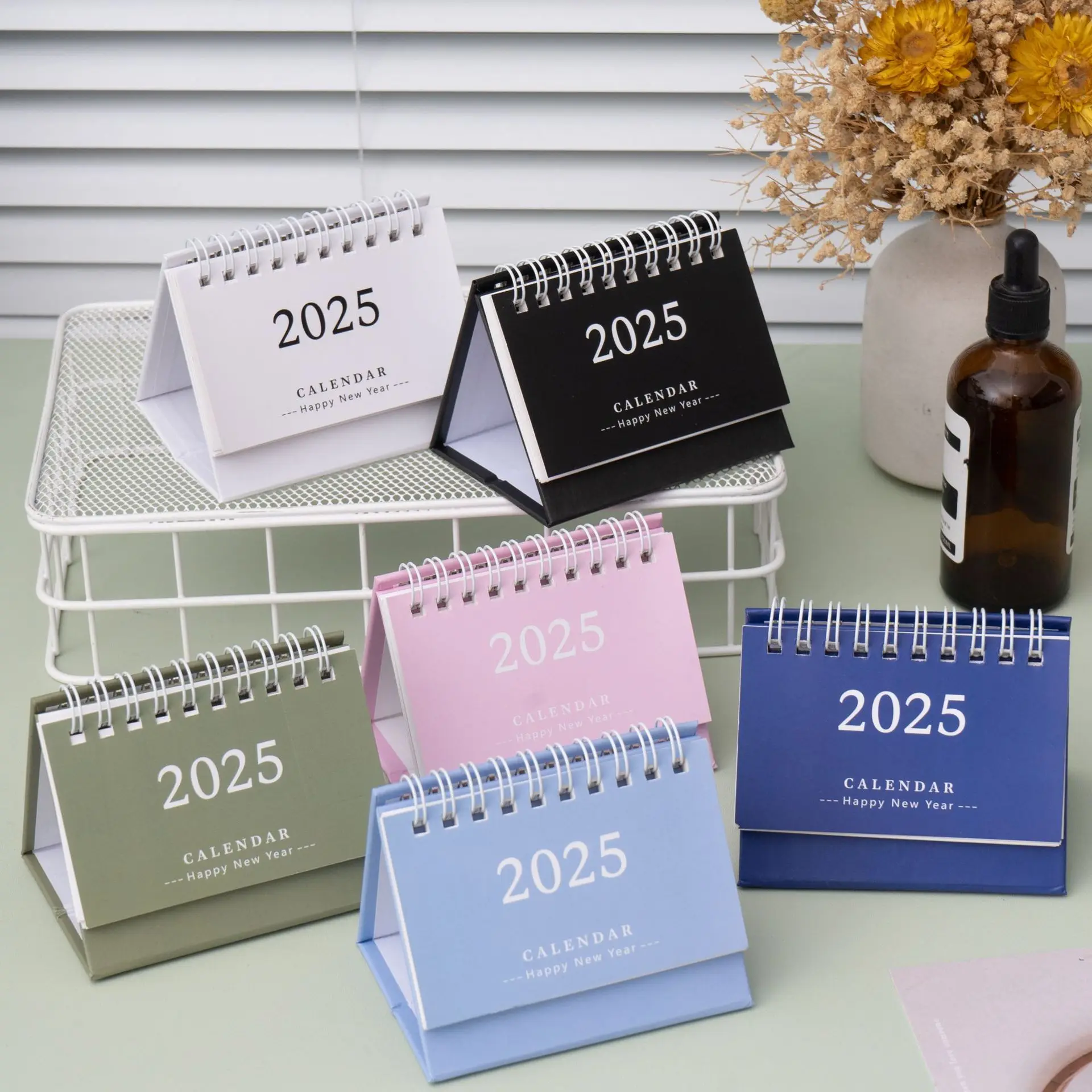 Promotional Customizable Mini Desk Calendar For Schedule Cute Calendars Spiral Office Calendar