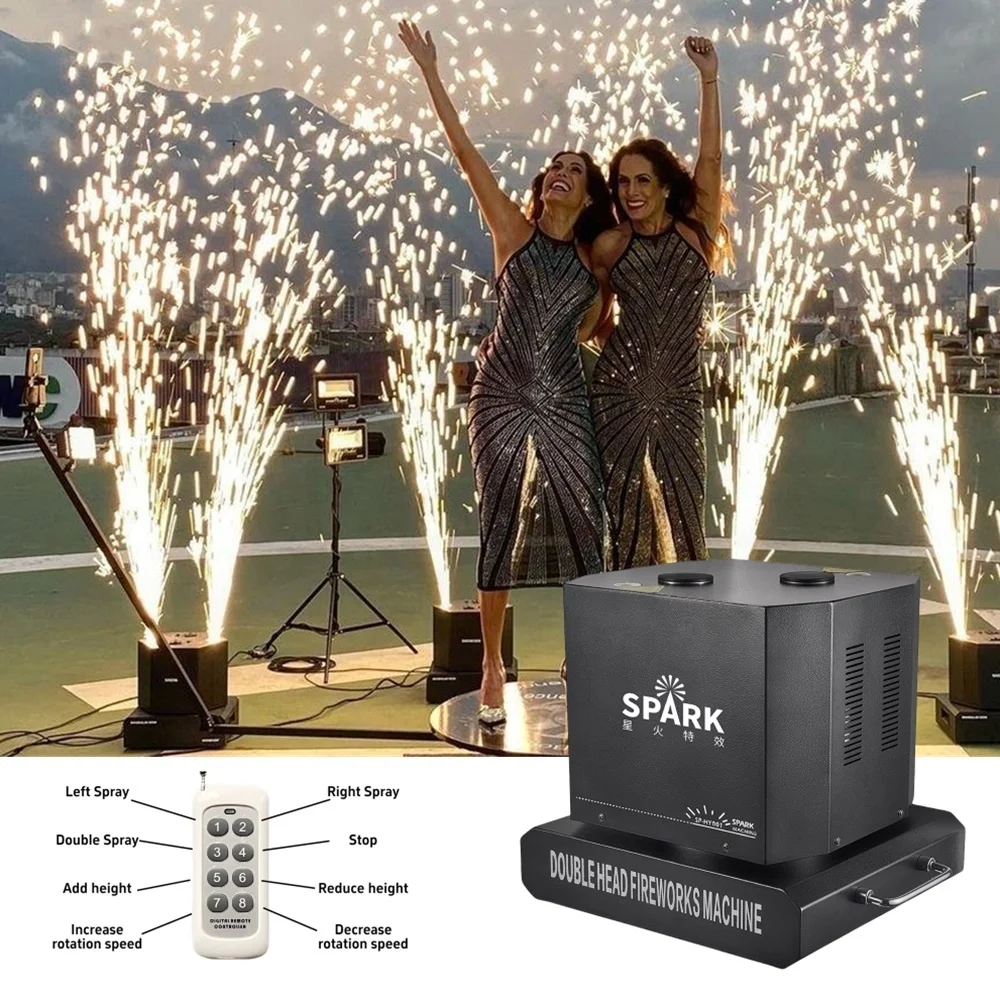 SP Cold Fireworks Machine Spinning Spark fireworks Machine DMX Control Wedding Party Stage performance
