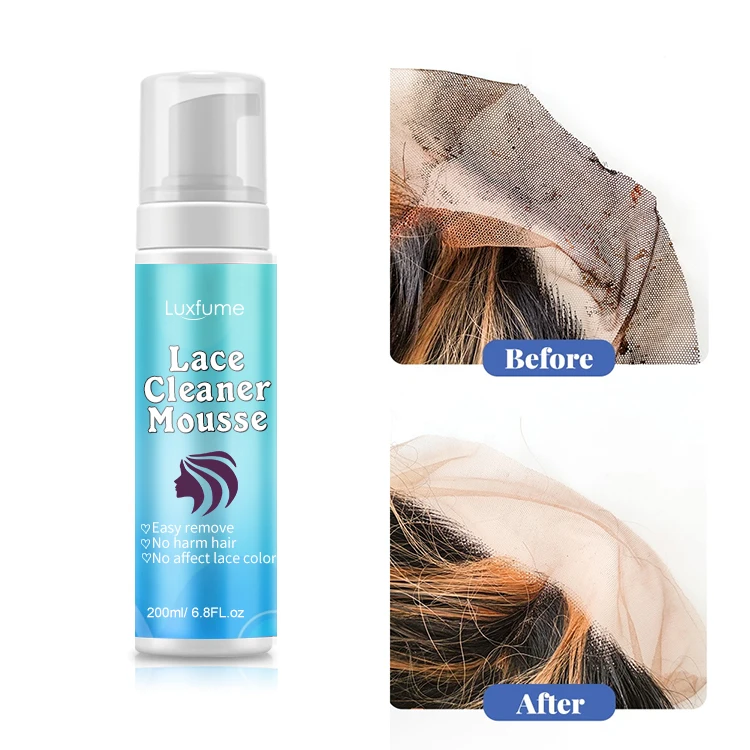 Private Label Natural Aloe Argan Oil Wig Care Products Lace Glue Cleaner Wig Lace Cleaner Hair Mousse