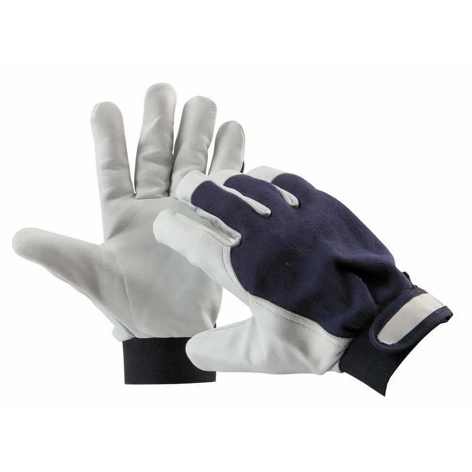 High Quality Hi-Viz Safety Gloves Anti-Cut and Anti-Slip Leather Working Gloves for Hand Protection