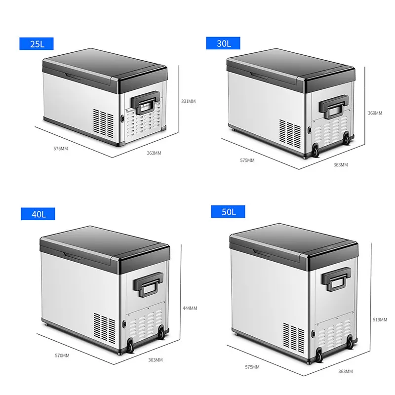Mini 12v Car Fridge Portable Refrigerator 50L Compressor 24 Volt Truck Car Refrigerator For Car