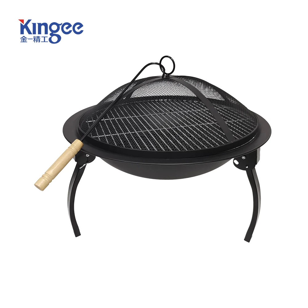 Outdoor 21.5 inch Folding Barbecue Wood Burning Fire pit for Garden