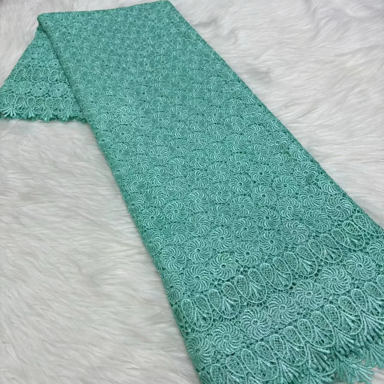 Fabric 100 Cotton High Quality Cord Guipure Lace Fabric Factory Manufacturer Swiss Africa Lace Fabric Nigeria 2024