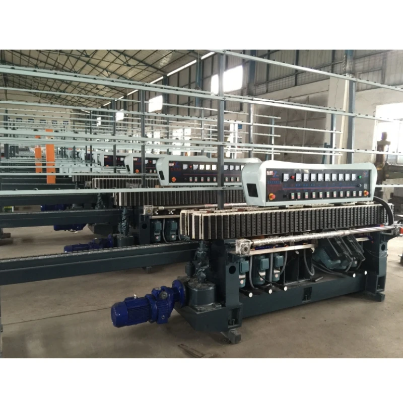 9 motors vertical glass polishing machine glass egding machine deep glass processing