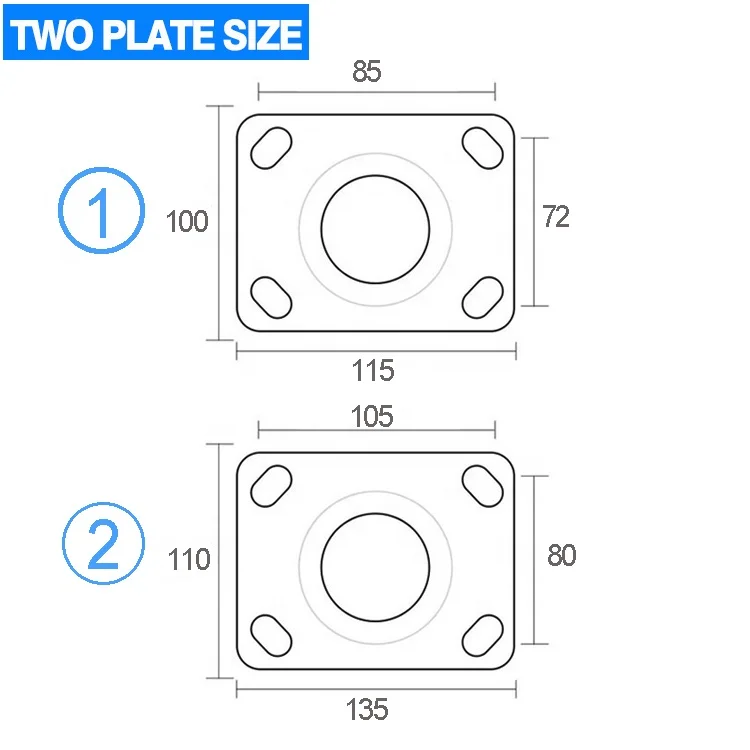 Stainless steel polyurethane caster heavy duty 4 inch to 8 inch wheel 304 stainless steel caster