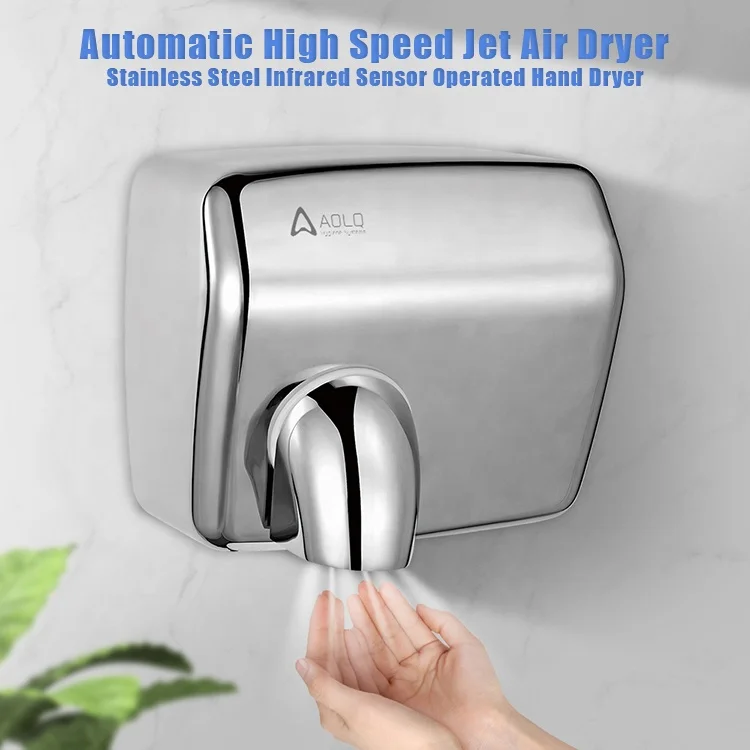 Automatic Heavy Duty Hand Dryer 2500W 304 Stainless Steel High Speed Jet Air Dryer Sensor Hand Dryer laboratory