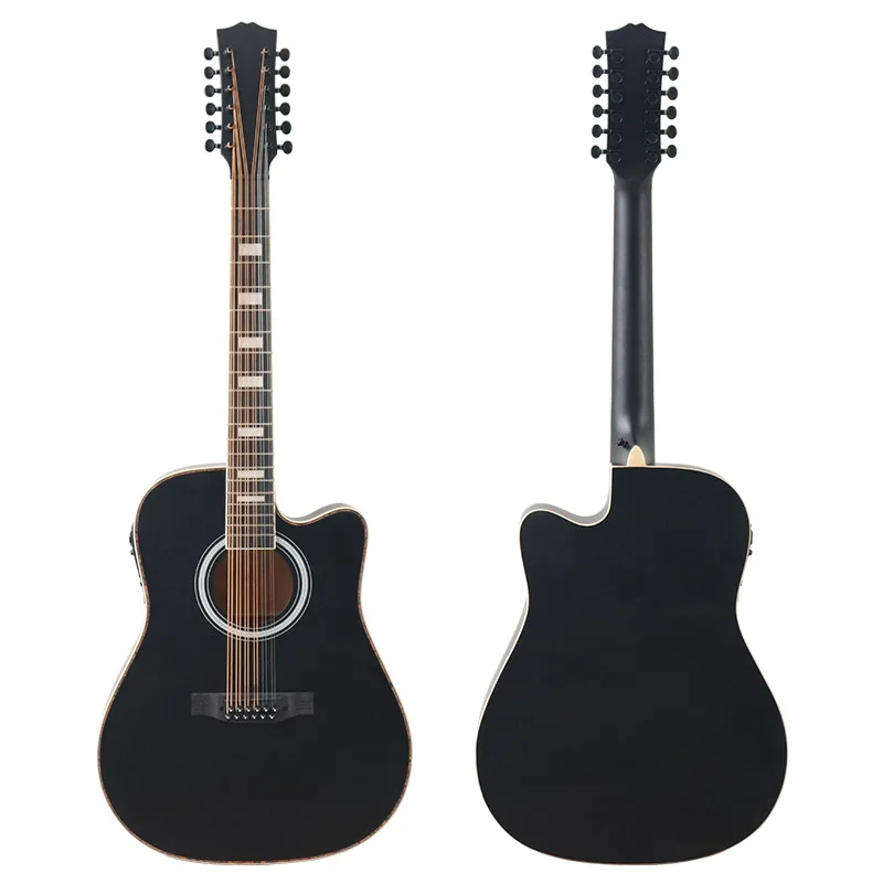 Factory wholesale price  music 41 inch acoustic guitar 12 string acoustic guitarra spruce top sapele back