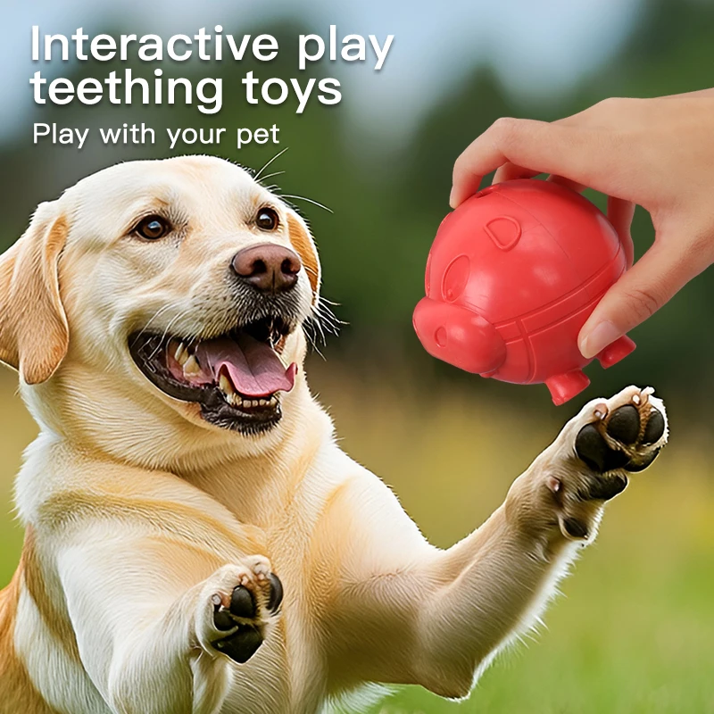 High Quality Eco-Friendly Interactive Pet Chew Dog Toys Outdoor Rubber Pig Toy