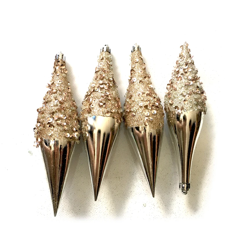 2024 New Design 8cm Christmas Ball with Bead Featuring  Flocking Embossing UV Printing Techniques