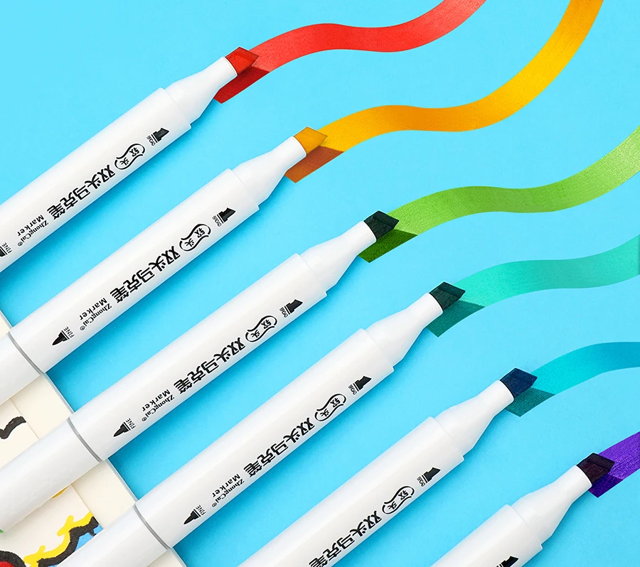 Dual Tip Alcohol Permanent Based Touch Twin Markers Pens