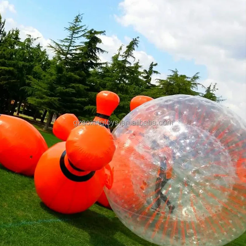 Inflatable Human Zorb Bowling,Outdoor Large Grassland Bowling Balls Sports Games For Adults
