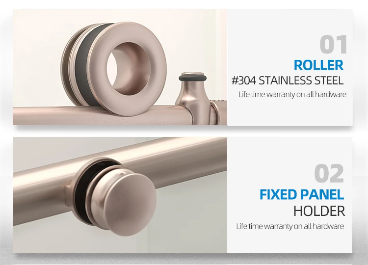 Factor Direct Sale 3/8 Inch Glass Bathroom Door Single Shower Sliding Door