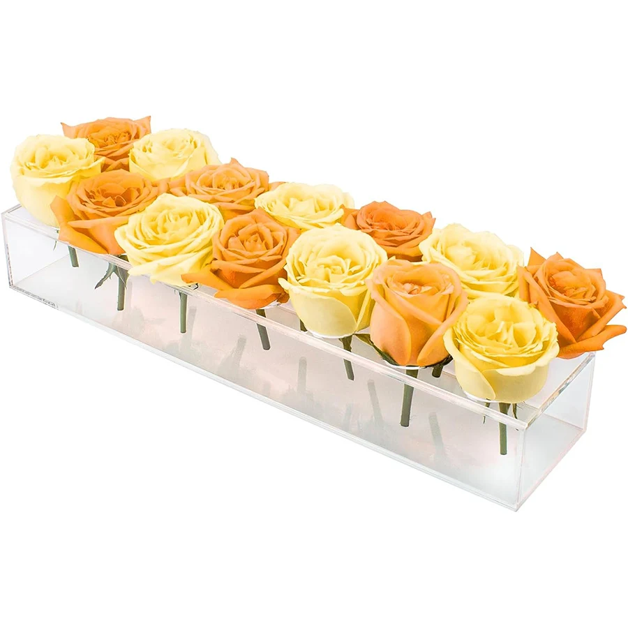 Прямоугольная ваза для цветов, 16,1 дюймов