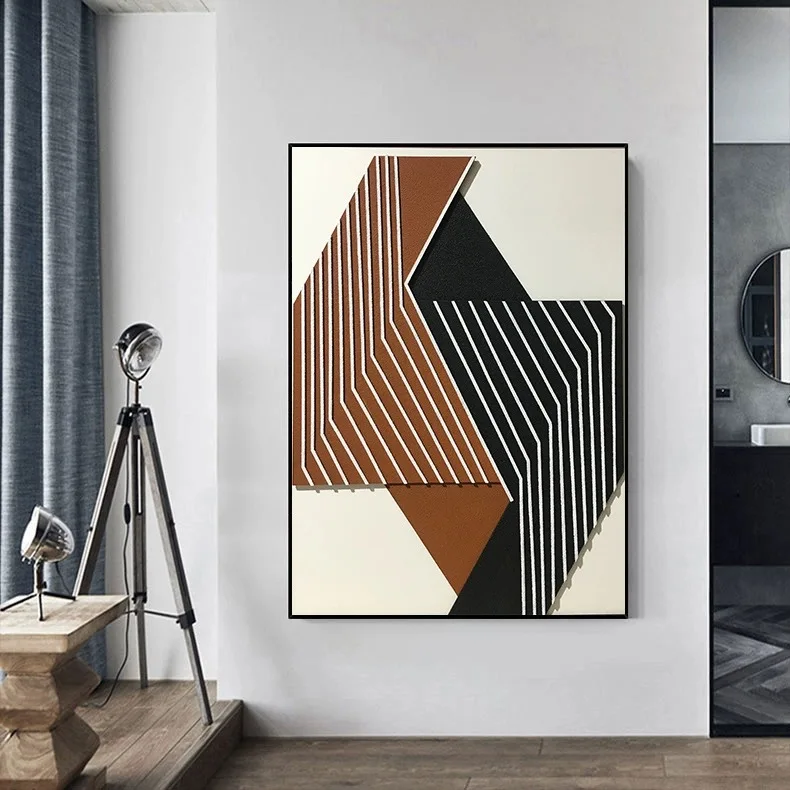Custom Picture Hangings Modern Design Ideas Abstract Framed Wall Art Painting Artwork Home Decorative Wall Art For Living Room