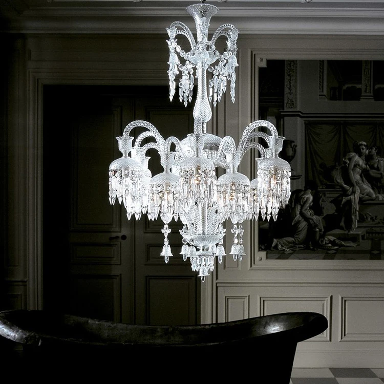 Светильник JC на заказ европейская роскошная хрустальная люстра стеклянная прозрачная подвеска ручной работы для ванной