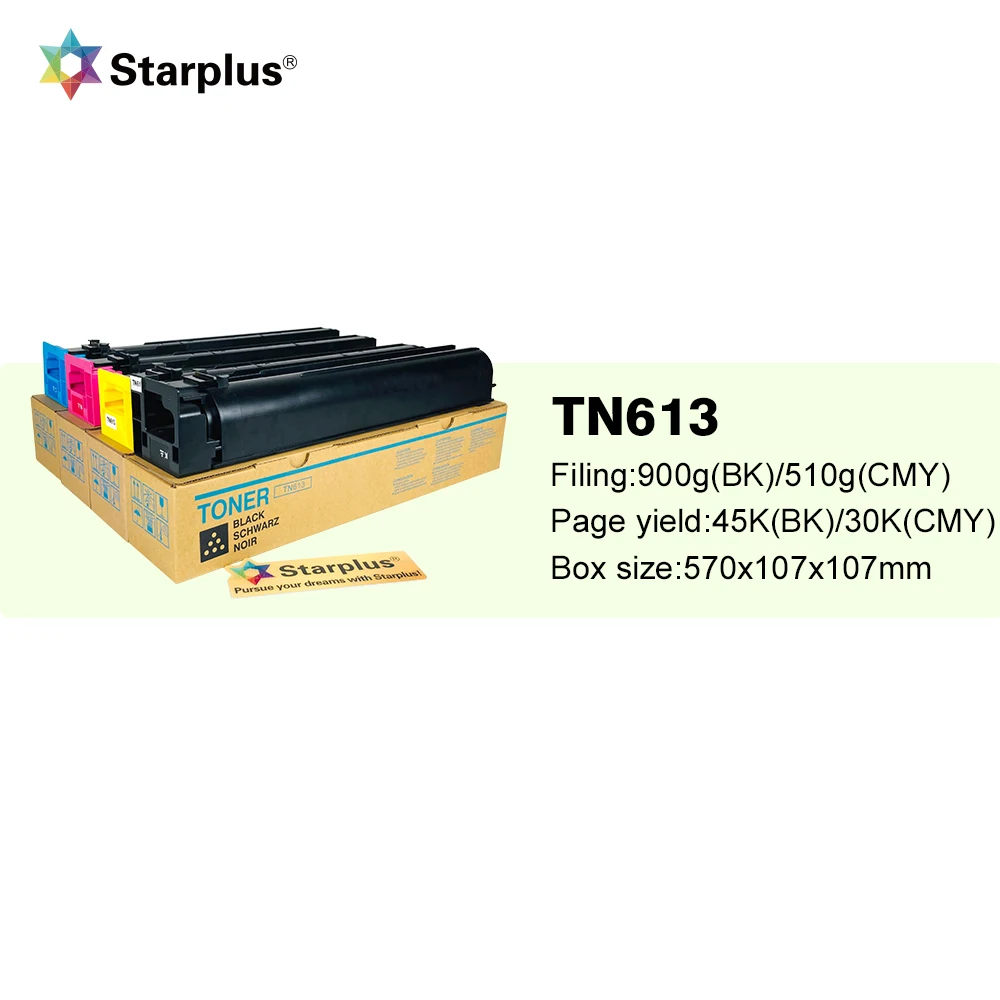 Starplus Compatible Toner Cartridge For Konica Minolta Bizhub TN613 TN619 TN622 TN321 TN328 TN615 TN616 TN324 color