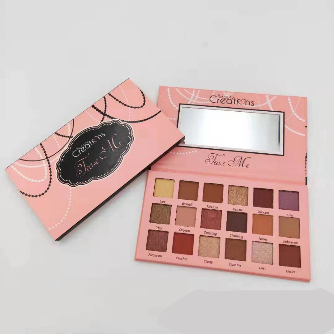 BC Tease Me 18 Colors Pearly Matte Earthy Burgundy Eyeshadow Palette