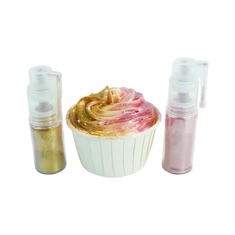 Pearlized Edible Shimmer Glitter Dust Pump Spray for Gumpaste Cookie Dessert Cupcake